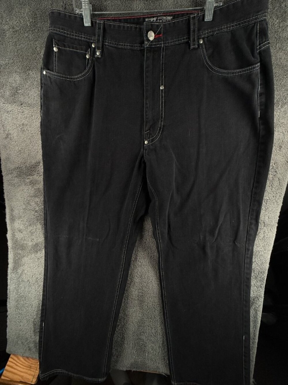 VTG Encye Jeans Charcoal Wash Urban Hip Hop Cotton Denim Size 40x33